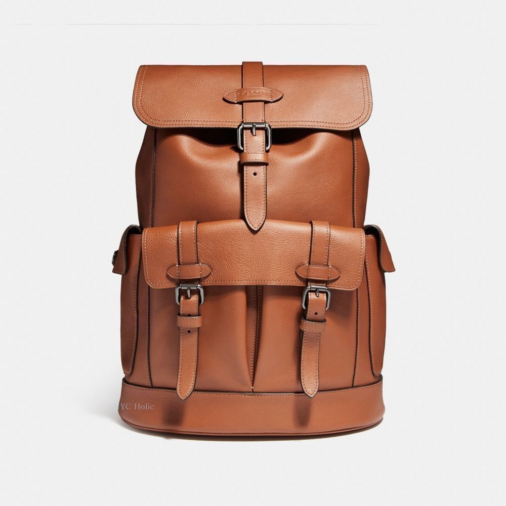 COACH Hudson Backpack Saddle Antique Nickel F36811